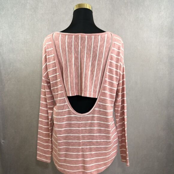 Pink & White Open Back Hi/Lo Top - Picture 8 of 8